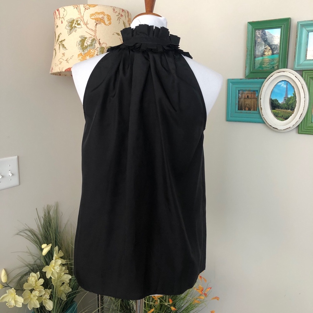 J. Crew Button Ruffle Neck Halter - image 2